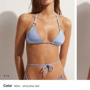 Calzedonia Shiny Blue Bikini Top and Bottom SOLD